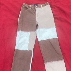 Brown patchy Hollister pants